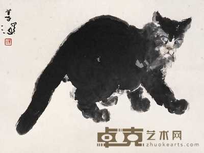 杨善深 猫 镜心 33.5×45cm
